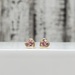 14K Pink CZ Heart Stud Earrings w/ Baby Style Screwbacks