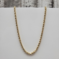 10K Solid Rope Chain Necklace