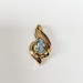 10K Diamond + Blue Topaz Pendant
