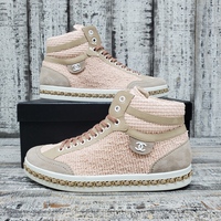 Chanel HighTop Tweed CC Sneakers + Size 41.5