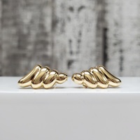 14K Shell Style Earrings w/ Friction Backs