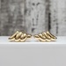 14K Shell Style Earrings w/ Friction Backs