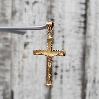10K Cross Crucifix Jesus Religious Pendant