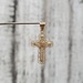 14K CZ Cross Religious Pendant