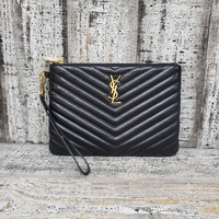 Saint Laurent  YSL Monogram Small Pouch in Smooth Leather