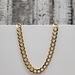 14K Diamond Cut Solid Curb Link Necklace