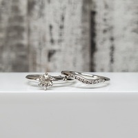 $8600 PLT Tiffany & Co. Diamond Wedding Set 