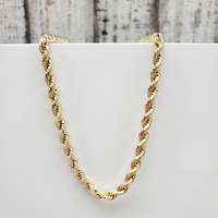18.25" 10K Rope Chain Necklace