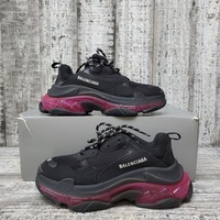 Balenciaga Triple S Black/Pink Sneaker Size 9 + In Box 