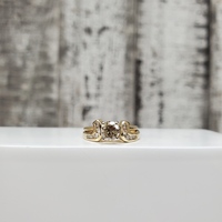 14K Diamond Soldered Together Wedding Set