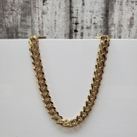 24" 14K Semi Solid Cuban Link Necklace w/ CZ Clasp