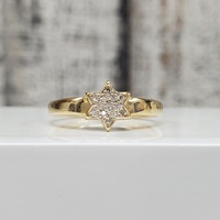 18K Diamond Star Ring 