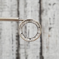 14K Circle Diamond Pendant