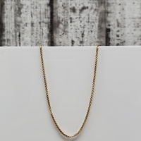 18" 14K Large Box Link Necklace