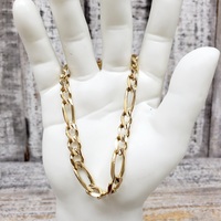 9.25" 10K Solid Figaro Link Bracelet