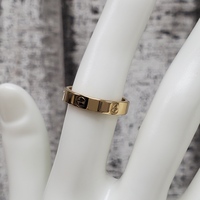 18K Screw Design Band Ring