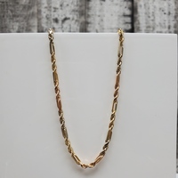 22" 14K TriColor Figarope Necklace