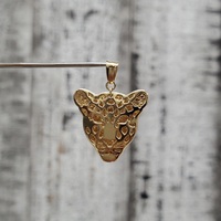 14K Panther Head Cut Out Design Pendant