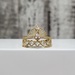 14K Crown Design Multi Shaped CZ Ring