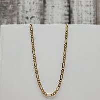 24" 14K Figaro Link Necklace