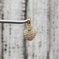 18K Diamond Heart Shaped Pendant