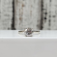 14K Solitaire Diamond Ring