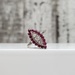 14K Diamond + Rubies Marquise Shaped Ring