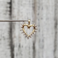 10K Diamond Heart Pendant