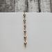 6.5" 14K Heart Shaped Design w/ Clear Beads