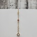 14K Charm Bracelet w/ Heart + Butterfly's White Stone and Red Inlay