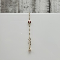 14K Red Evil Eye Bracelet w/ Clear Bead