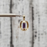 14K Fancy Design Amethyst Pendant