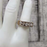 14K Two-Tone Diamond Band Ring