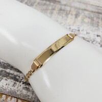 6" 14K Diamond Cut Figaro Link ID Bracelet