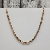 18" 14K TriColor Valentino Link Necklace 
