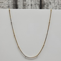 14K Snake Link w/ Bead Design Necklace