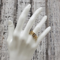 14K Meander Design Band Ring