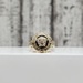 14K Medusa Cuban Link Chain Design Ring w/ Black Stone + CZ