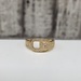 14K CZ Belt Buckle Ring