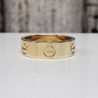 14K Screw Design Band Ring