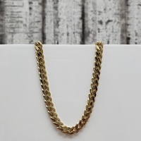 14K Semi Solid Cuban Link Necklace w/ CZ Clasp