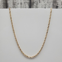 18" 14K Twisty Rope Necklace