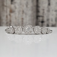 10K Diamond Adjustable Bolo Style Bracelet
