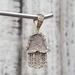 10K Diamond Hamsa Pendant