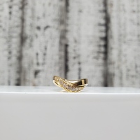 18K Diamond Curved Fancy Ring