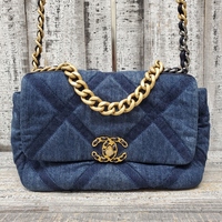 Chanel Blue Denim Quilted Medium 