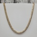 18.25" 14K Solid Diamond Cut Curb Link Necklace