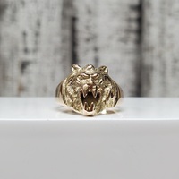 14K Lion Head Ring