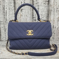 Chanel Chevron Jersey CC Flap Satchel Bag  