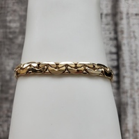 7.75" 14K Semi-Solid Fancy Link Necklace